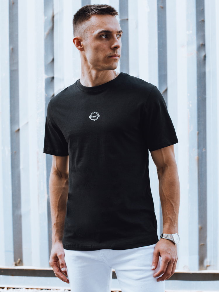 Koszulka męska z nadrukiem czarna Dstreet RX5458