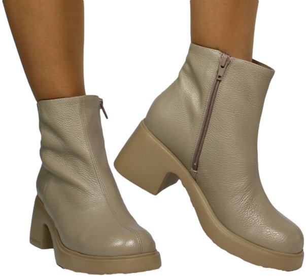 Botki Stylowe Wonders E-7107 Wild Taupe Skóra Naturalna