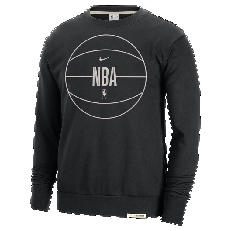 Męska bluza dresowa z półokrągłym dekoltem Nike Dri-FIT NBA Team 31 Standard Issue - Czerń