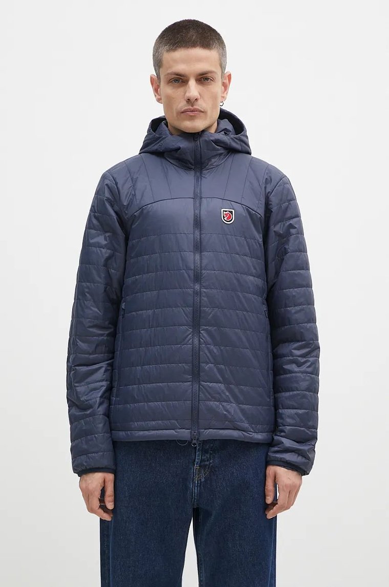 Fjallraven kurtka sportowa Expedition X-Lätt Hoodie kolor granatowy przejściowa F12500157.560