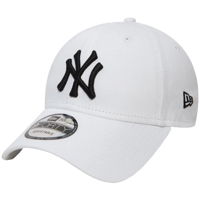 New Era 9FORTY New York Yankees MLB League Basic Cap 10745455, Męskie, Białe, czapki z daszkiem, bawełna, rozmiar: OSFA
