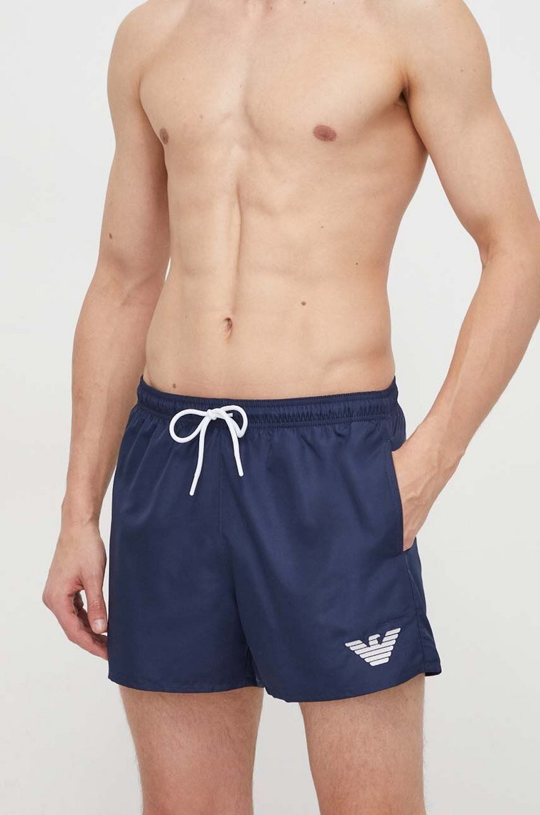 Emporio Armani Underwear szorty kąpielowe kolor granatowy