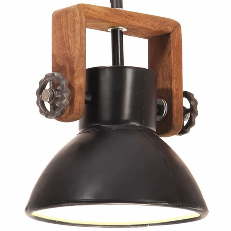 Industrialna lampa wisząca, 25 W, czarna, okrągła, 19 cm, E27 kod: V-320537