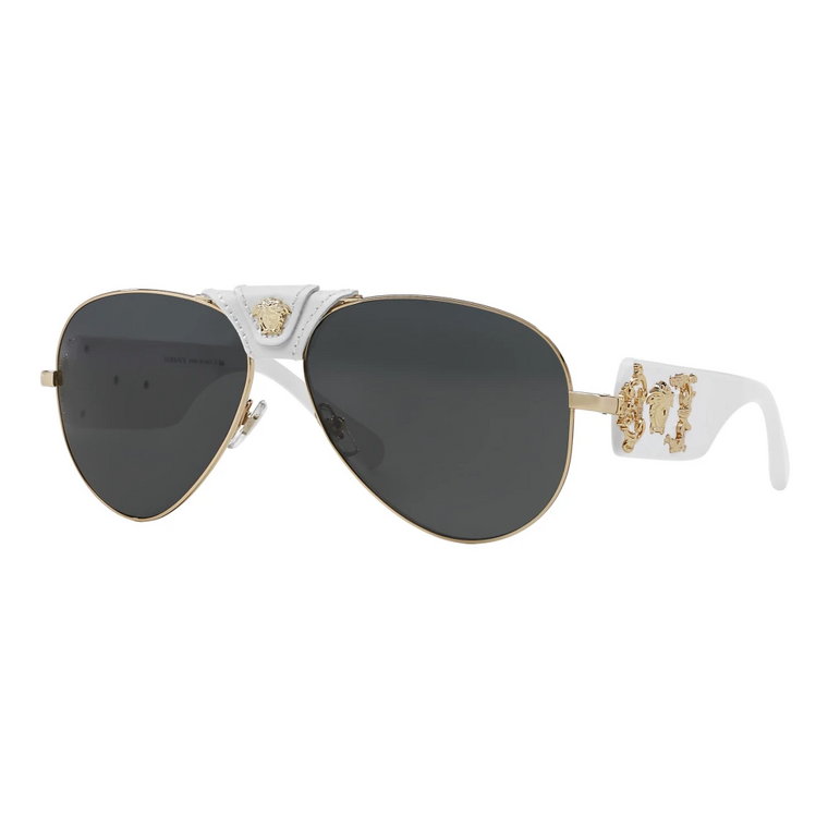 Gold Black/Dark Grey Sunglasses Versace