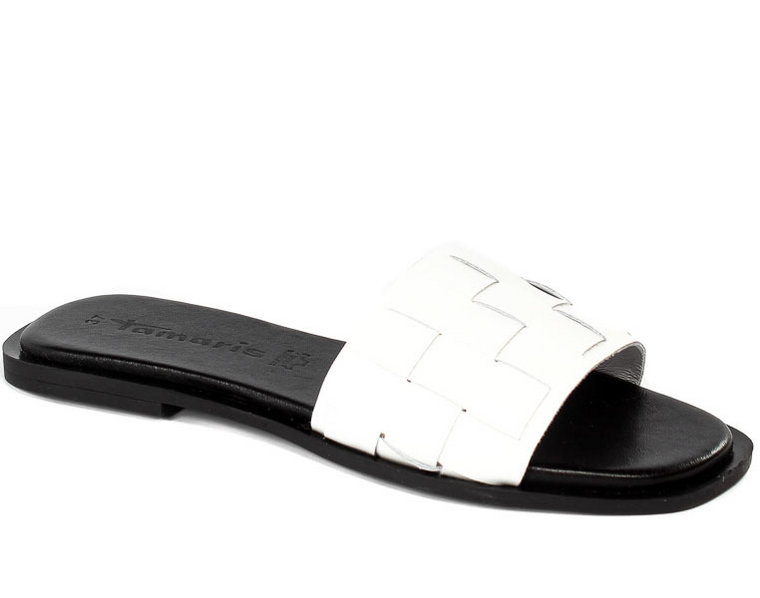 Klapki Tamaris 1-27122-28 117 White Leath