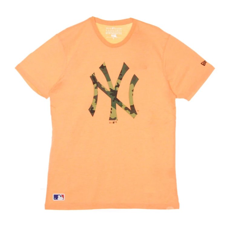 Neon Orange Camo Tee MLB Logo New Era