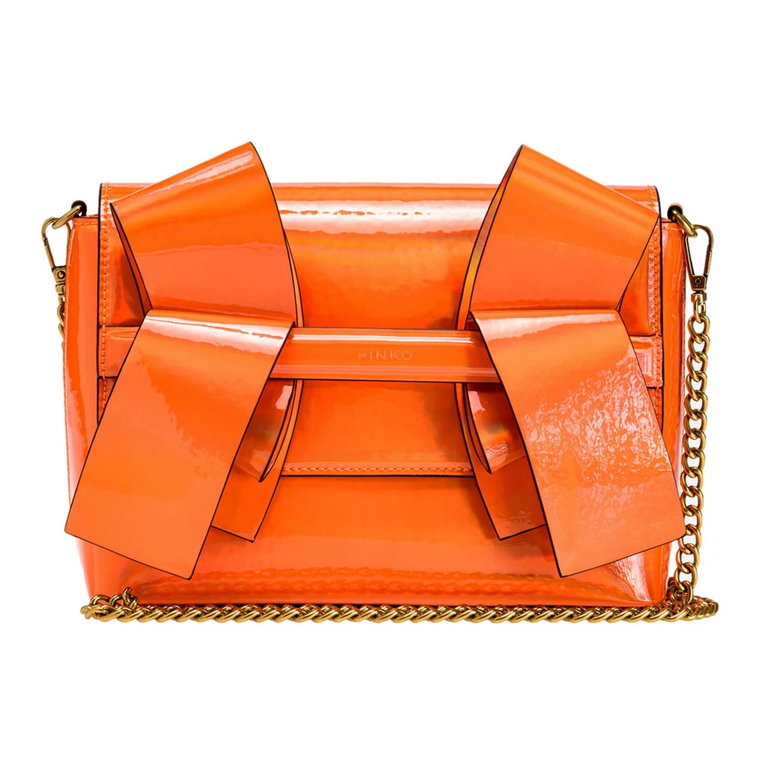 Pinko Borsa Donna Aika Clutch Mini Eco Specchiato Colore Arancio Pinko