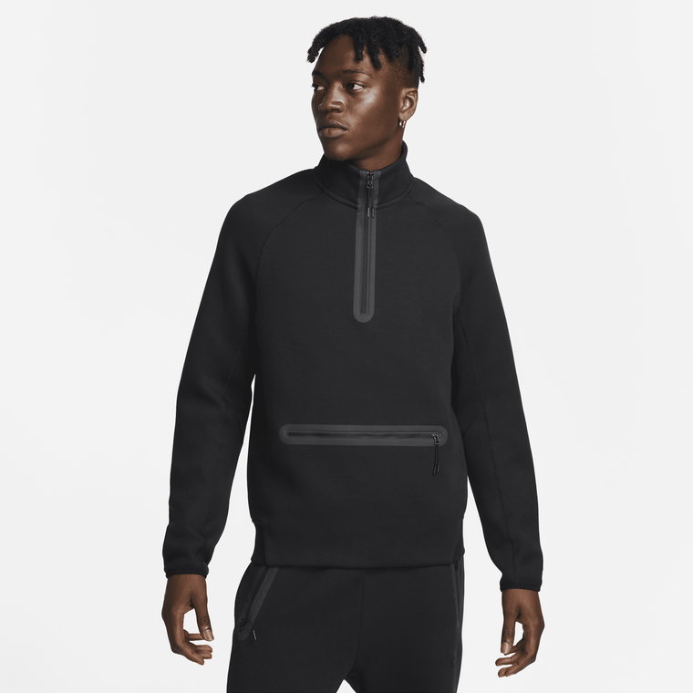 Męska bluza dresowa z zamkiem 1/2 Nike Sportswear Tech Fleece - Brązowy