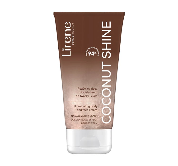 LIRENE COCONUT SHINE ROZŚWIETLAJĄCY ZŁOCISTY KREM DO TWARZY I CIAŁA 150ML