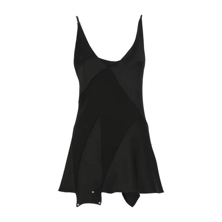 Czarna Mini Sukienka z Asymetrycznym Rękawem Maison Margiela