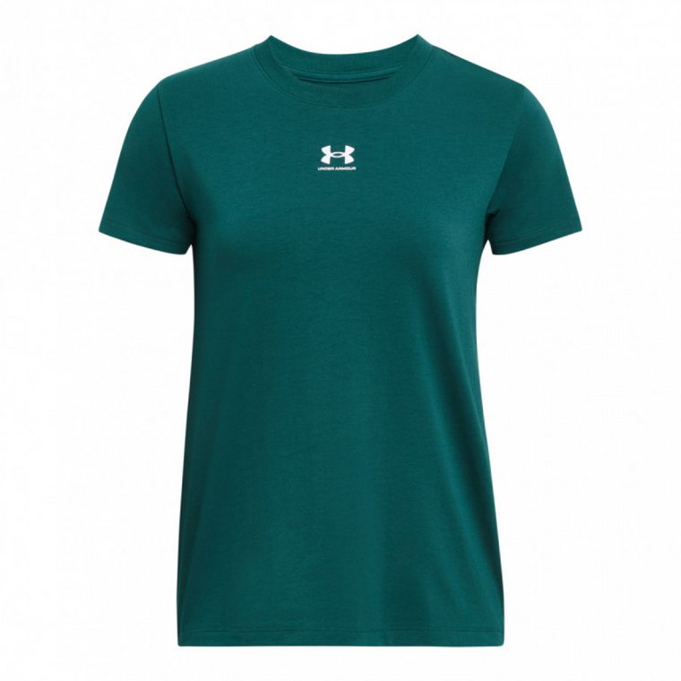 Damski t-shirt z nadrukiem Under Armour Off Campus Core SS - zielony