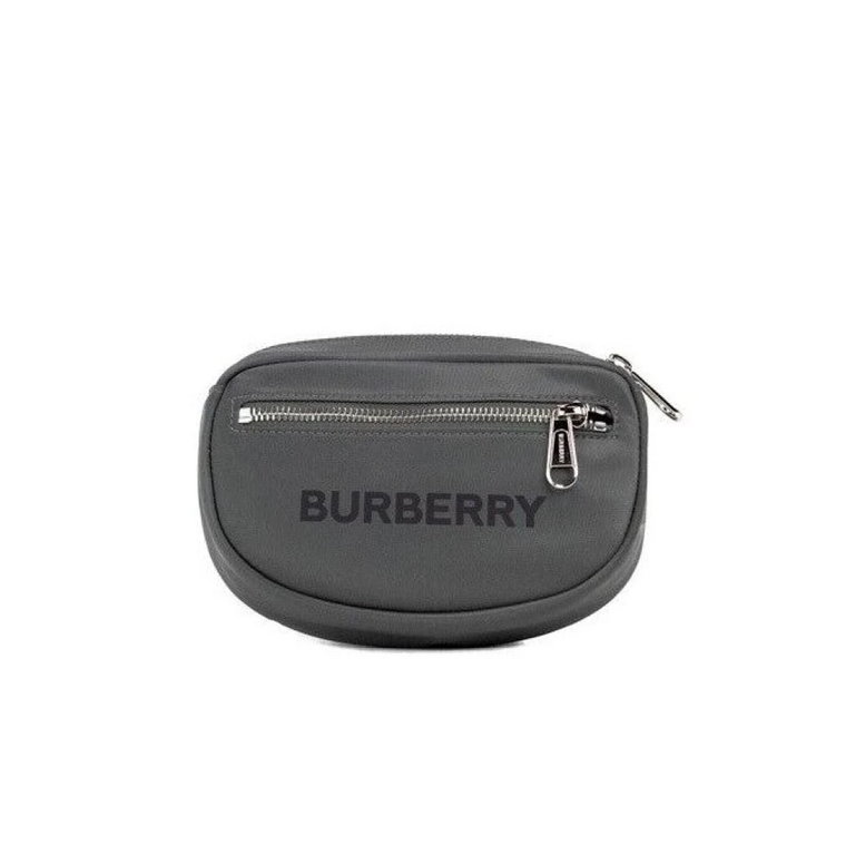 Cannon Charcoal Grey Nylon Torba na Pas Burberry