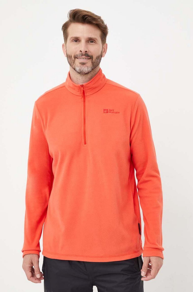 Jack Wolfskin bluza sportowa Taunus kolor czerwony gładka 1709522