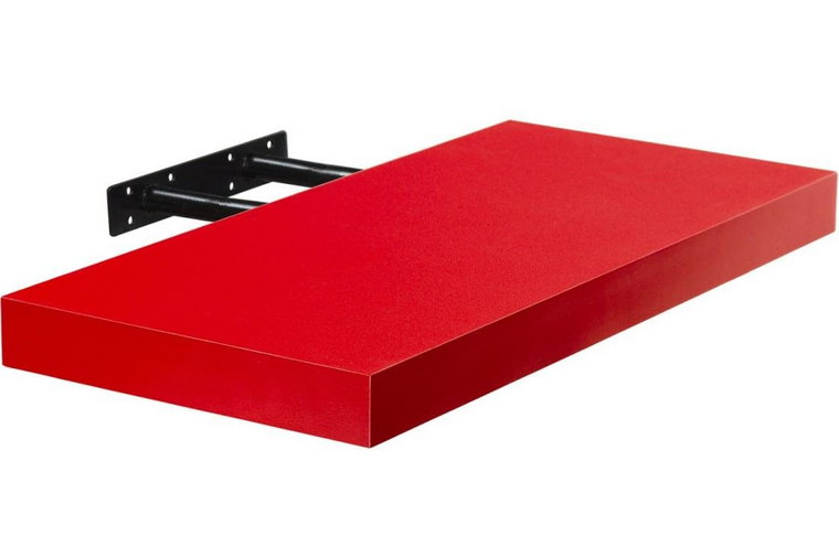 Półka ścienna STYLISTA Volato, czerwona, 70x23,5 cm