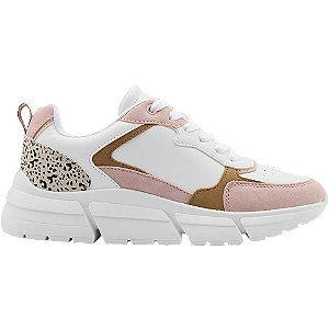 Biało-różowe sneakersy graceland - Damskie - Kolor: Białe - Rozmiar: 43