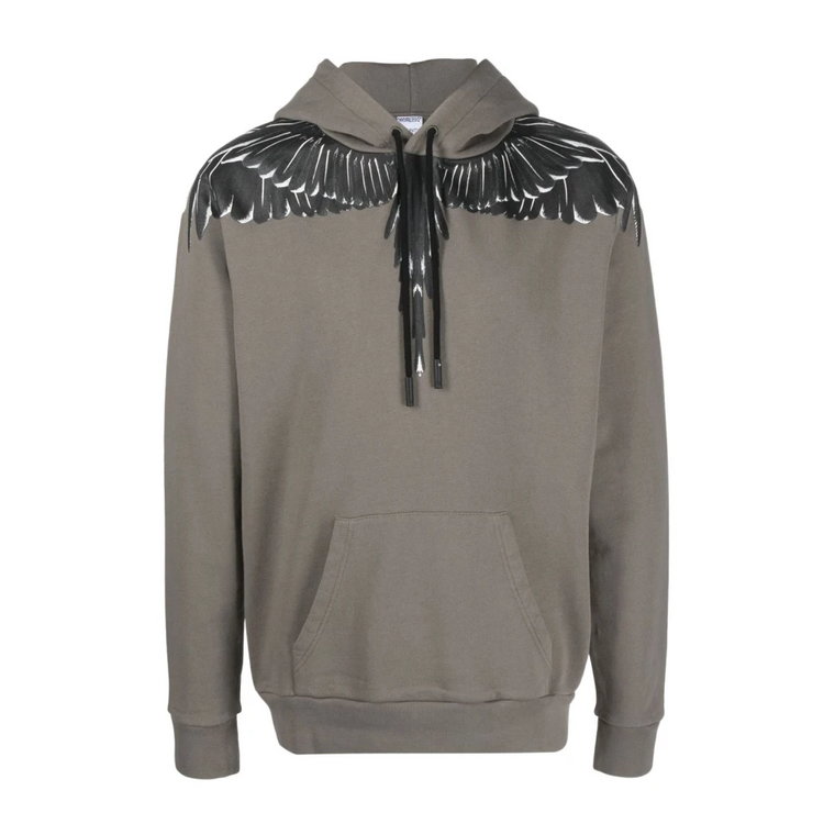 Zielony bluza z kapturem Wings Marcelo Burlon