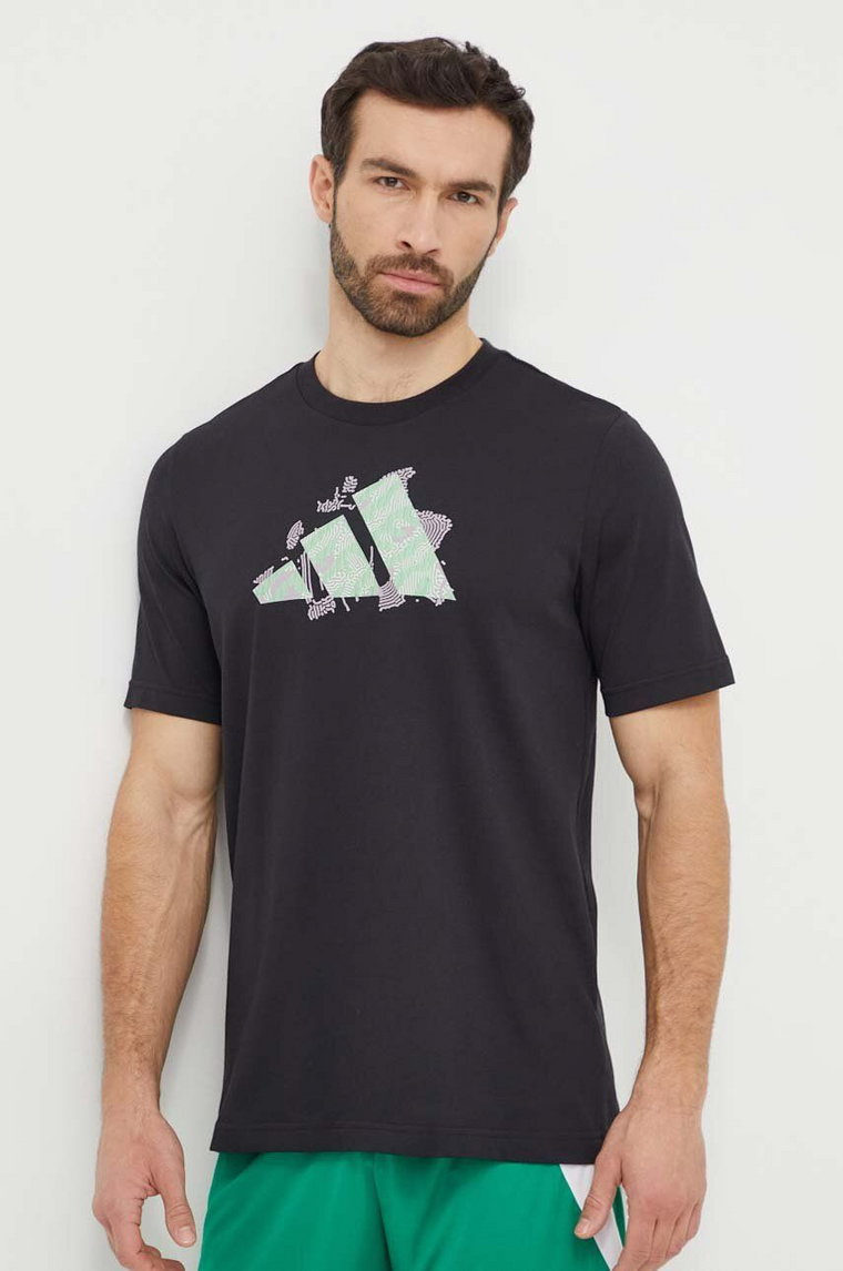 adidas Performance t-shirt męski kolor czarny z nadrukiem IS2419