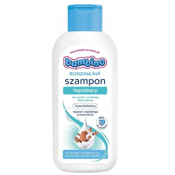 Bambino Rodzina szampon łagodzący do suchej i wrażliwej skóry głowy 400ml