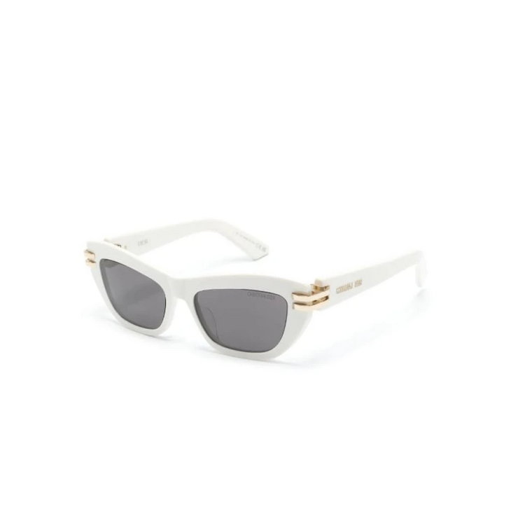 Białe okulary przeciwsłoneczne z oryginalnym etui Dior