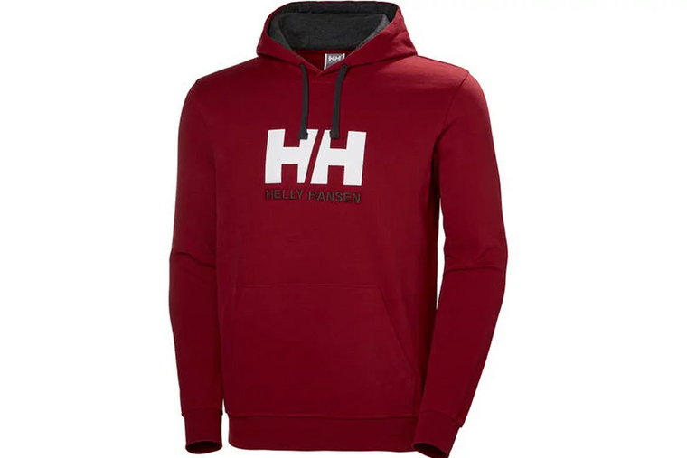 Helly Hansen Logo Hoodie 33977-215, Męskie, Czerwone, bluzy, bawełna, rozmiar: L