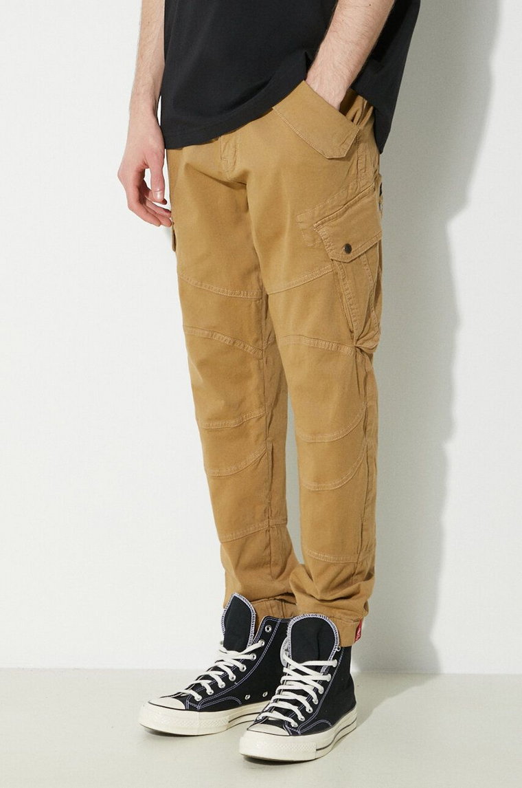 Alpha Industries spodnie Combat Pant LW męskie kolor beżowy w fasonie cargo 126215