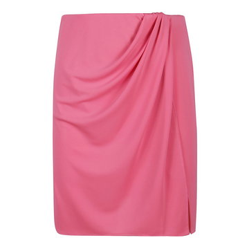 Andamane, Wrap Effect Skirt Różowy, female,