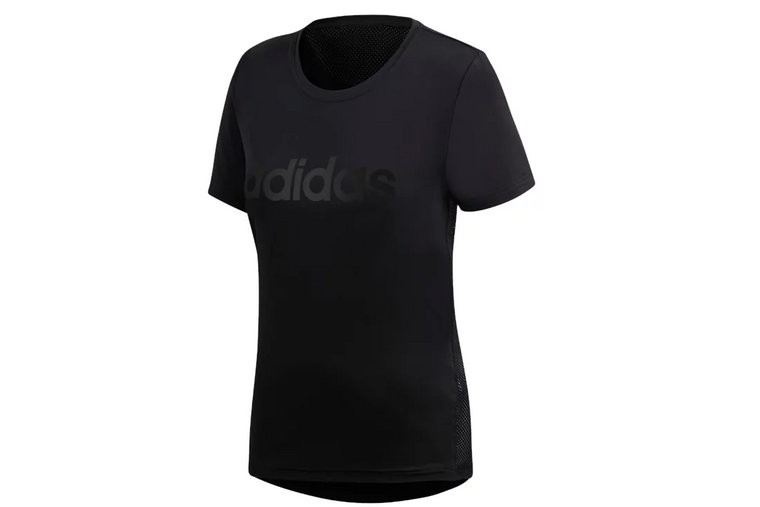 adidas Design 2 Move Logo Tee DS8724, Damskie, Czarne, t-shirty, poliester, rozmiar: XS
