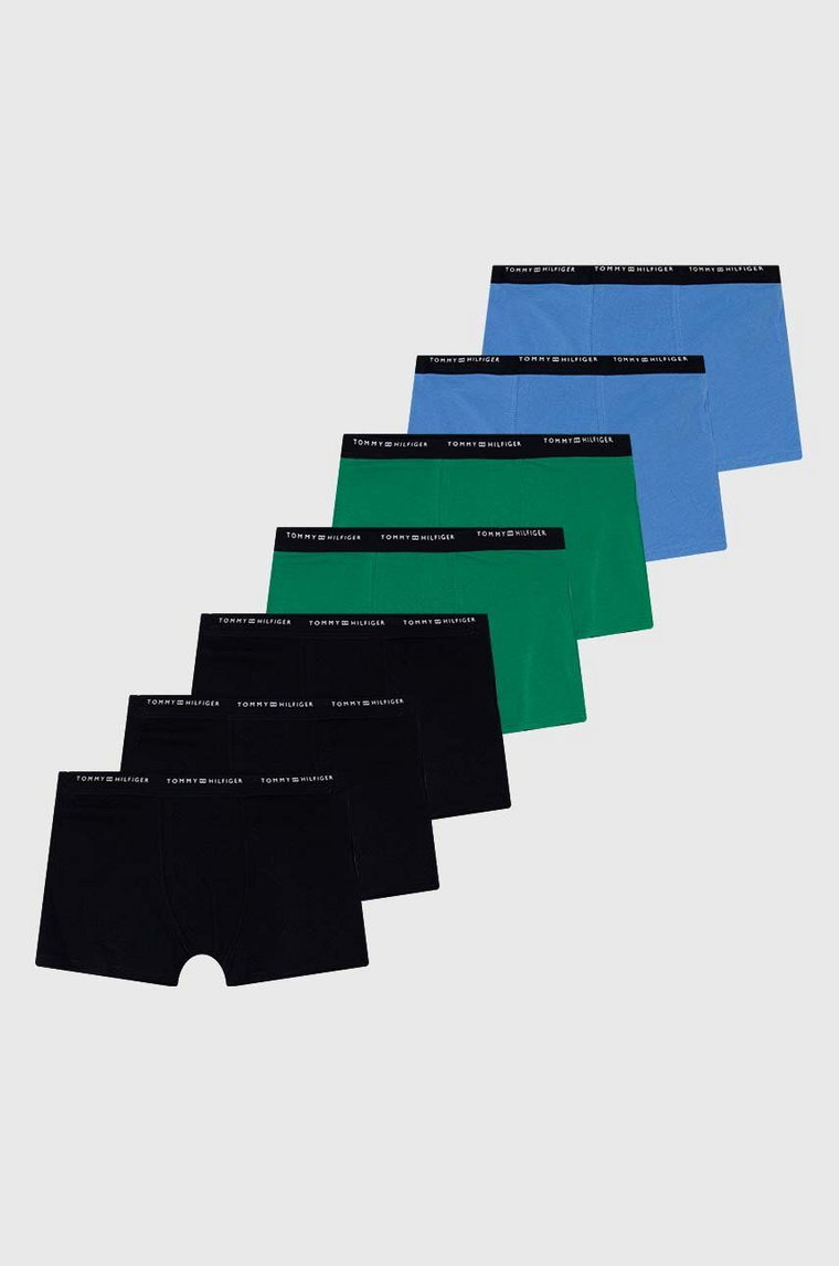Tommy Hilfiger bokserki bawełniane dziecięce 7-pack kolor zielony
