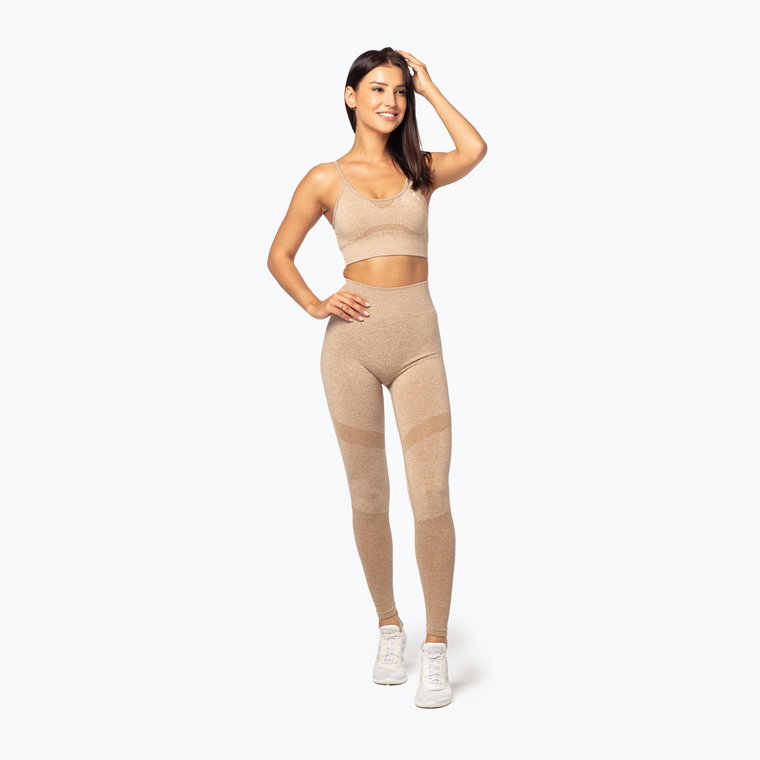 Legginsy treningowe damskie Carpatree Vibe Seamless beige melange | WYSYŁKA W 24H | 30 DNI NA ZWROT