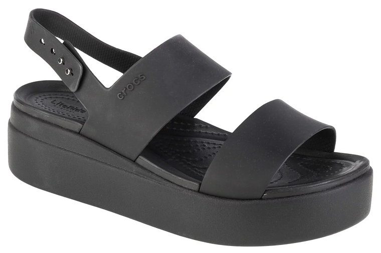 Crocs Brooklyn Low Wedge 206453-060, Damskie, Czarne, sandały sportowe, syntetyk, rozmiar: 34/35