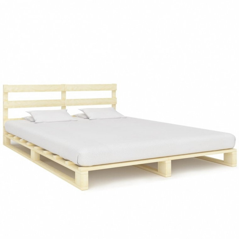 Rama łóżka z palet, lite drewno sosnowe, 140 x 200 cm kod: V-285244