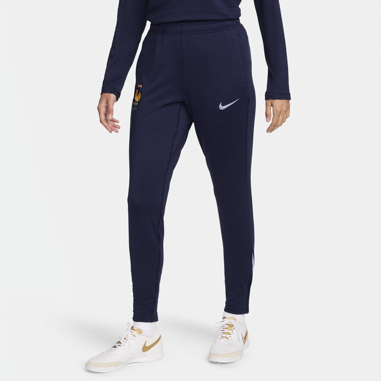 Damskie spodnie piłkarskie z dzianiny Nike Dri-FIT FFF Strike - Niebieski