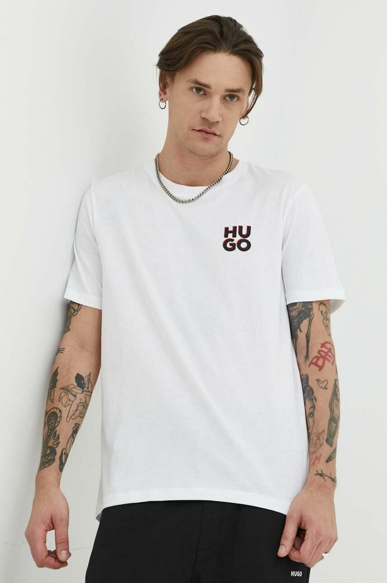 HUGO t-shirt bawełniany 2-pack z nadrukiem 50492550