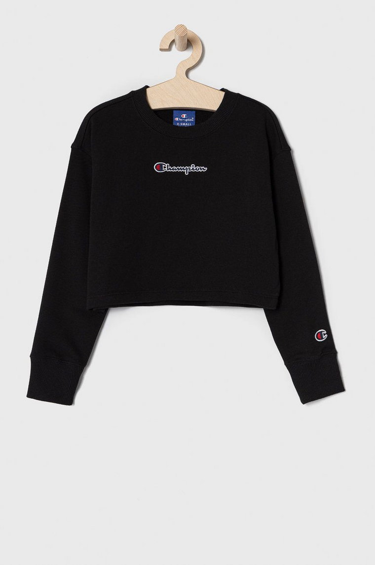 Champion Bluza dziecięca 404069 kolor czarny z aplikacją