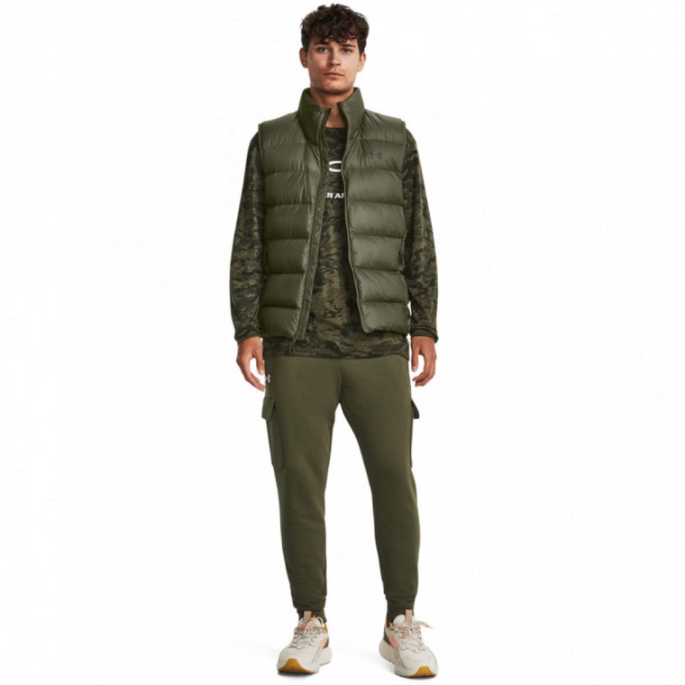 Męskie spodnie dresowe Under Armour UA Rival Fleece Cargo Jogger - khaki