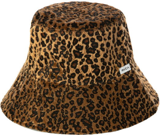 RVCA LEO FAUX FUR LEOPARD ladies tkaniny kapelusz