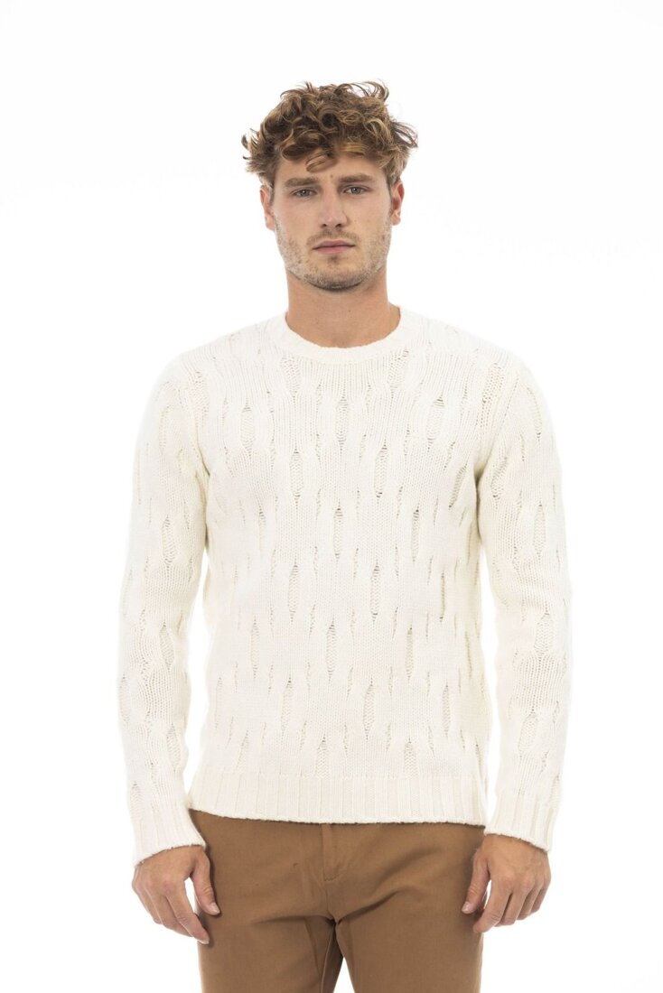 Swetry marki Alpha Studio model AU7330C kolor Brązowy. Odzież męska. Sezon: