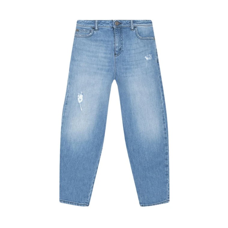 Jeansy z bocznym fałdem i pięcioma kieszeniami Armani