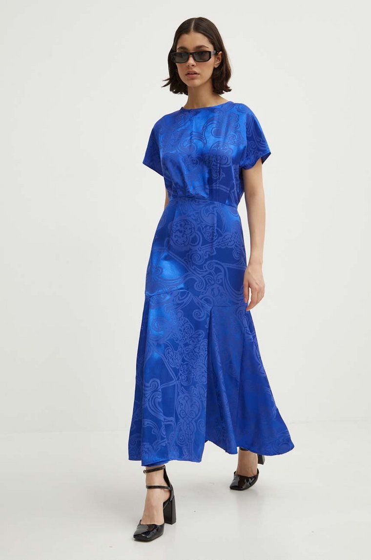 Never Fully Dressed sukienka Erin Dress kolor niebieski maxi rozkloszowana NFDDR1498