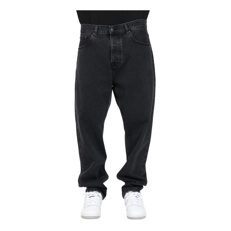 Czarne dopasowane jeansy dla mężczyzn Carhartt Wip