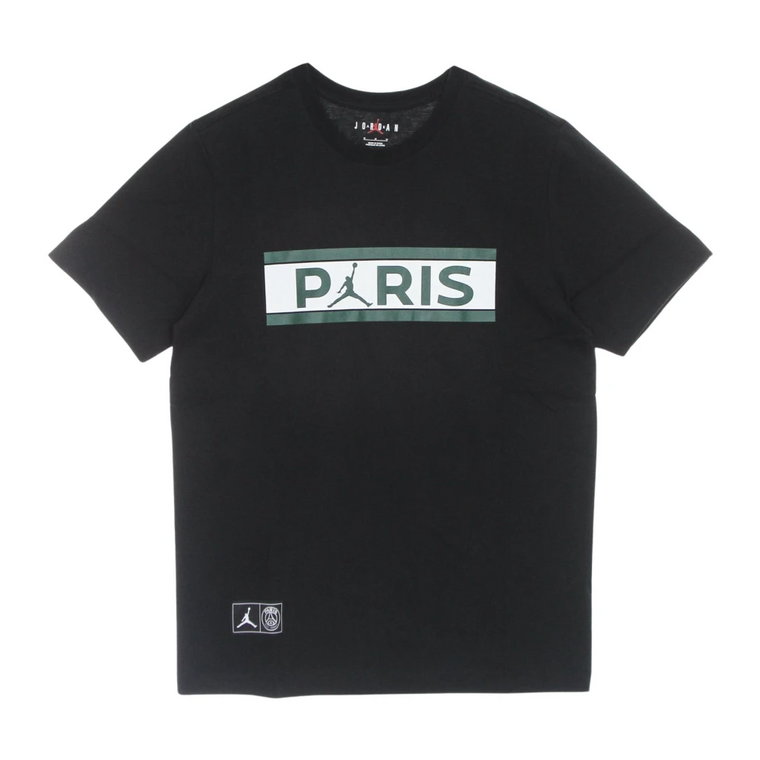 Paris Saint Germain Wordmark Tee Czarny Jordan