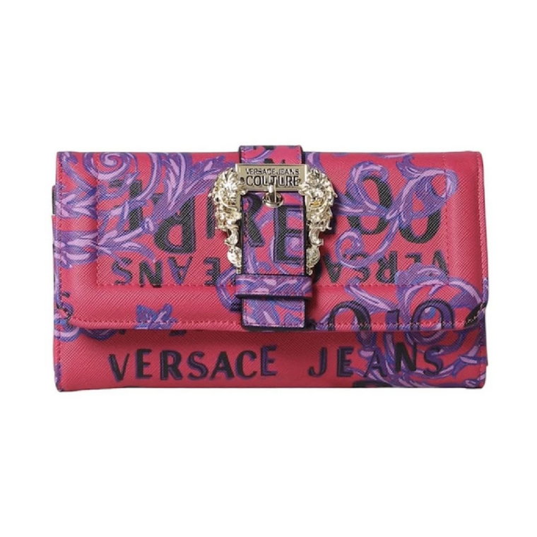 Fuchsia Logo Couture Mini Torba na Ramię dla Kobiet Versace Jeans Couture