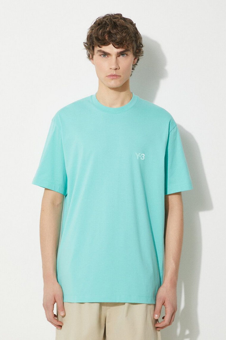 Y-3 t-shirt bawełniany Relaxed SS Tee męski kolor turkusowy gładki IV8220