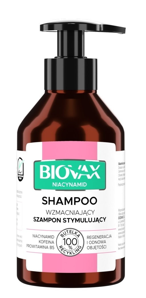 Biovax Niacyniamid - Szampon do włosów delikatnych i osłabionych 200 ml