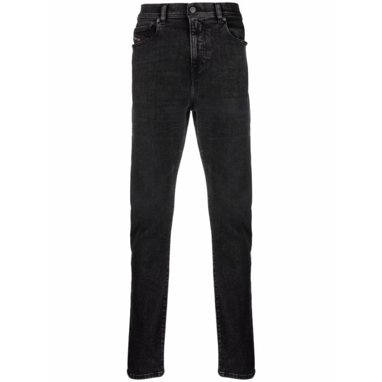 Casual Straight Czarne Jeansy Diesel