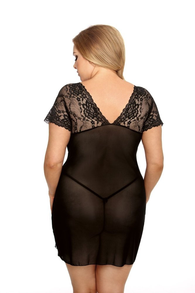 Czarna Halka MARINA Plus Size