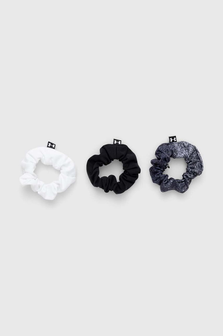 Under Armour gumki do włosów Blitzing Scrunchie 3-pack kolor czarny