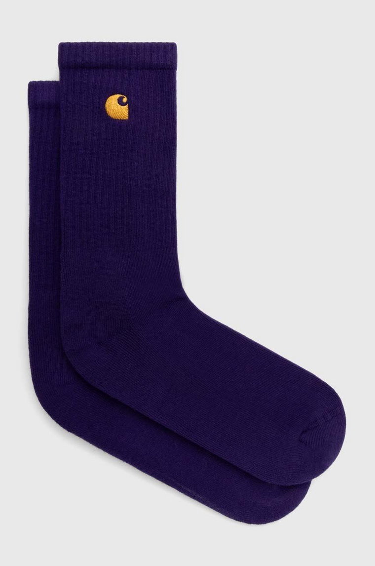 Carhartt WIP skarpetki Chase Socks męskie kolor fioletowy I029421.1YVXX