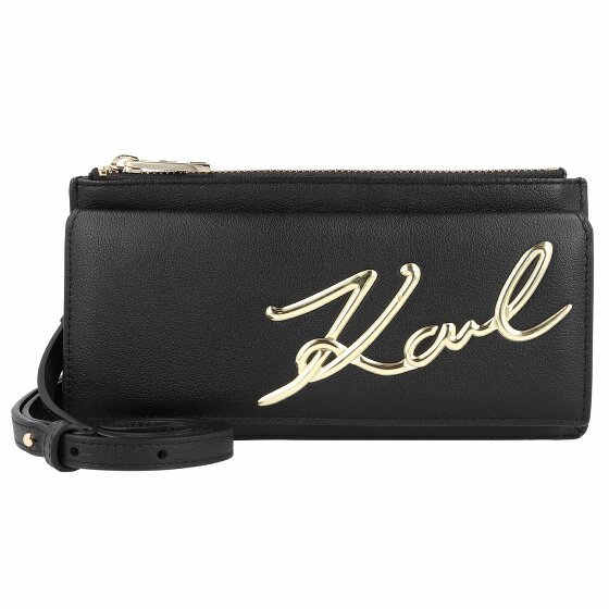 Karl Lagerfeld Signature 2.3 Kopertówka Skórzany 20 cm black gold