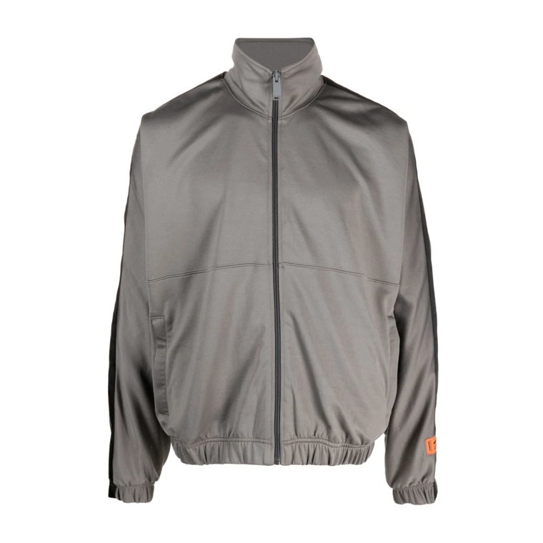 Logo-Patch Zip-Up Sweatshirt Heron Preston